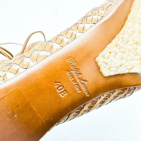 Ralph Lauren Collection Purple Label Crocodile Skin Textured Boot Size 40 Italy - Picture 3 of 6